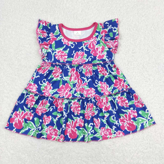 GT0473  Flowers Print Girls Tee Shirts Top