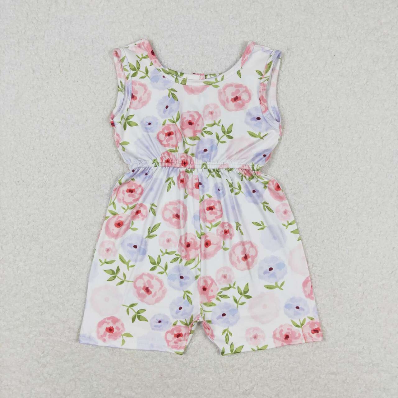 SR1311 Flowers Print Girls Summer Jumpsuits