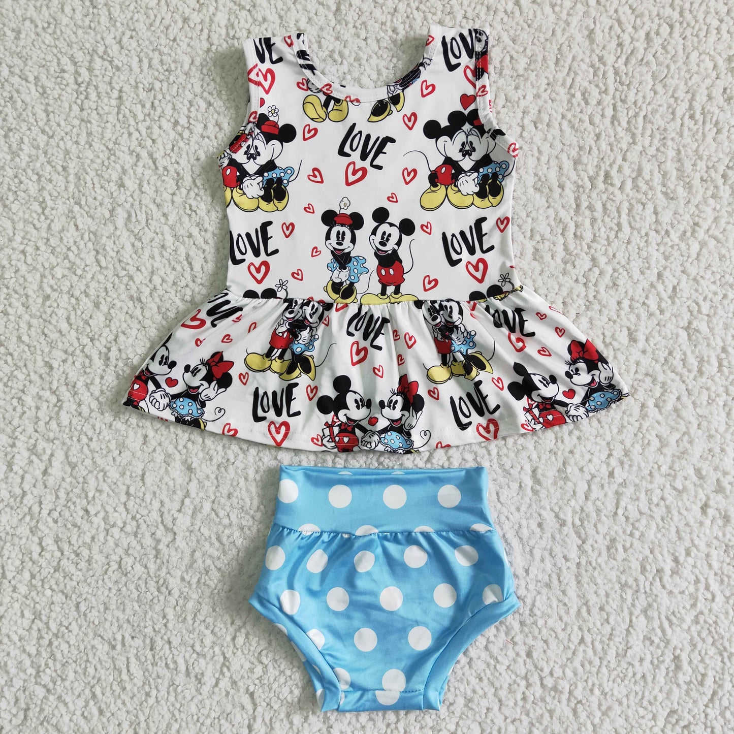 (Promotion)Cartoon Mouse Top bummie outfits GBO0011