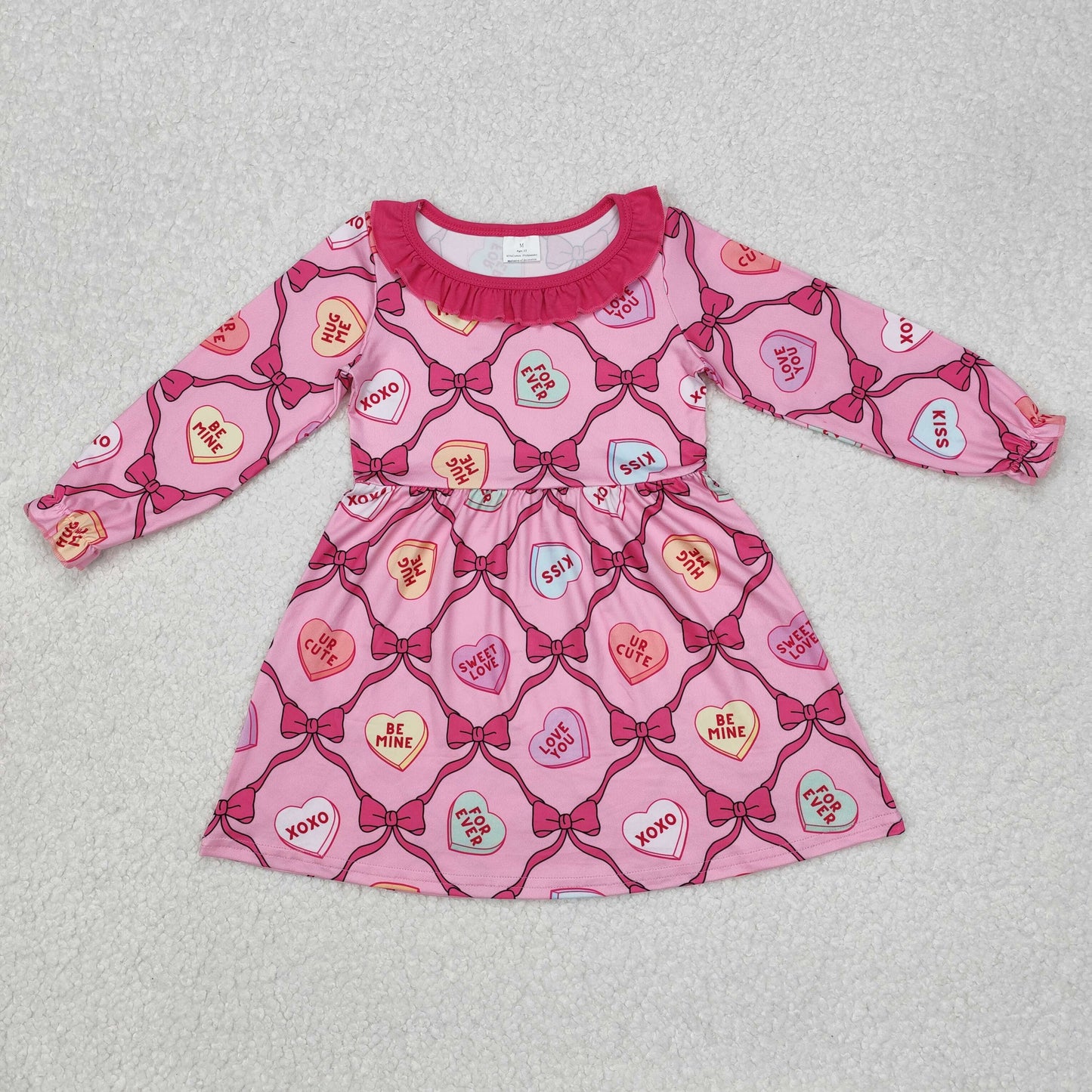 Heart Bows Print Sisters Valentine's Day Matching Clothes