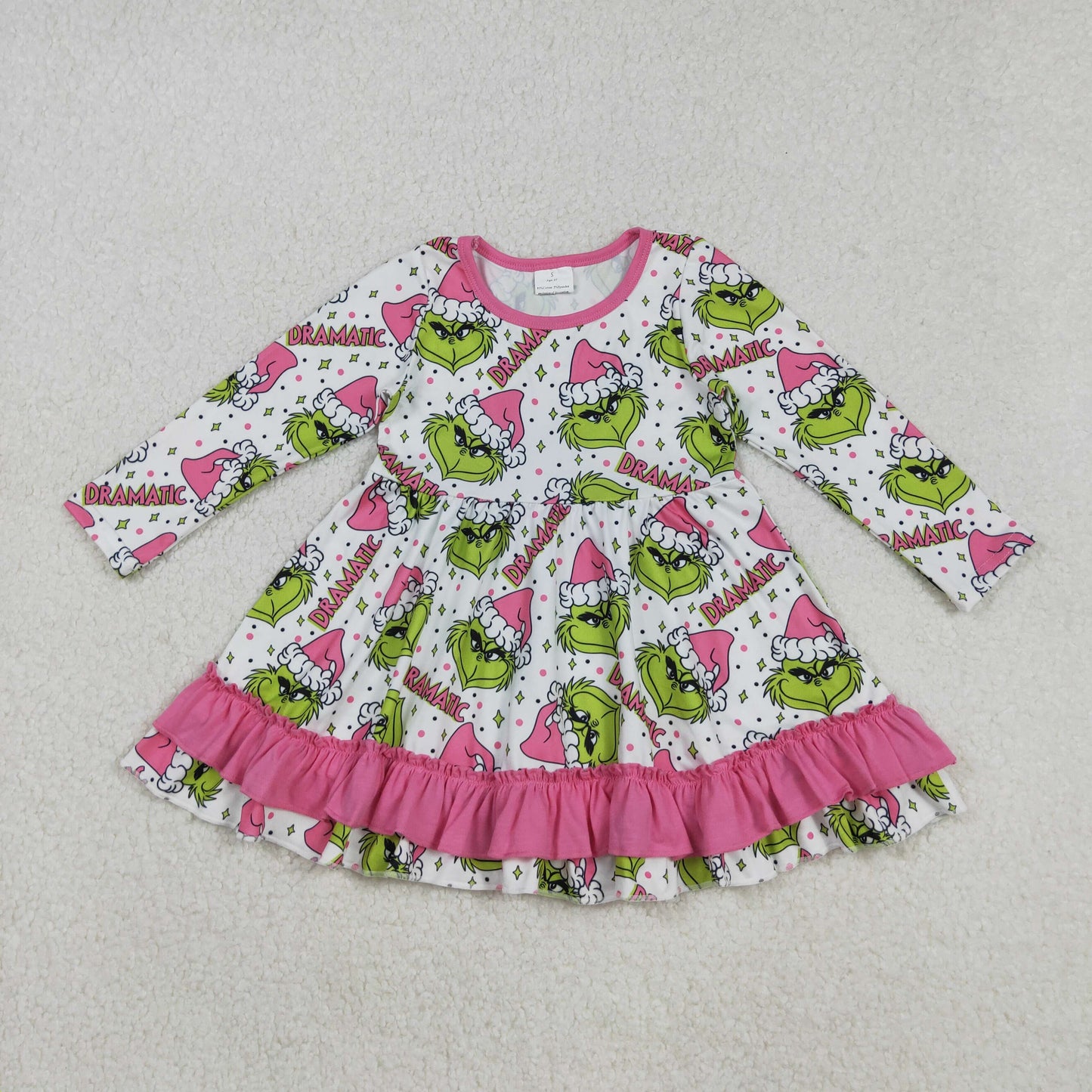 Green Frog Pink Girls Christmas Clothes Sisters Matching Wear