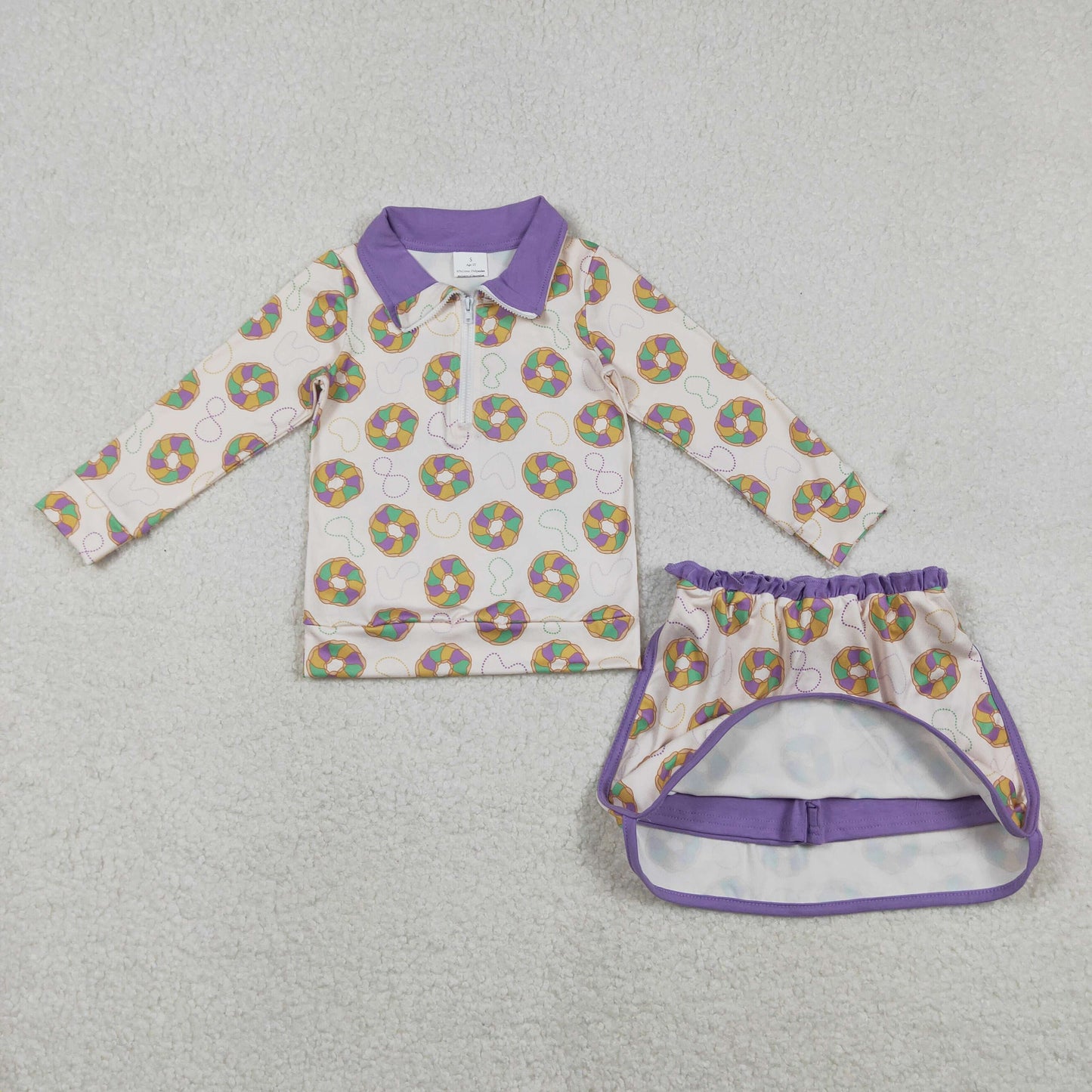 Donuts Print Family Mardi Gras Matching Clothes