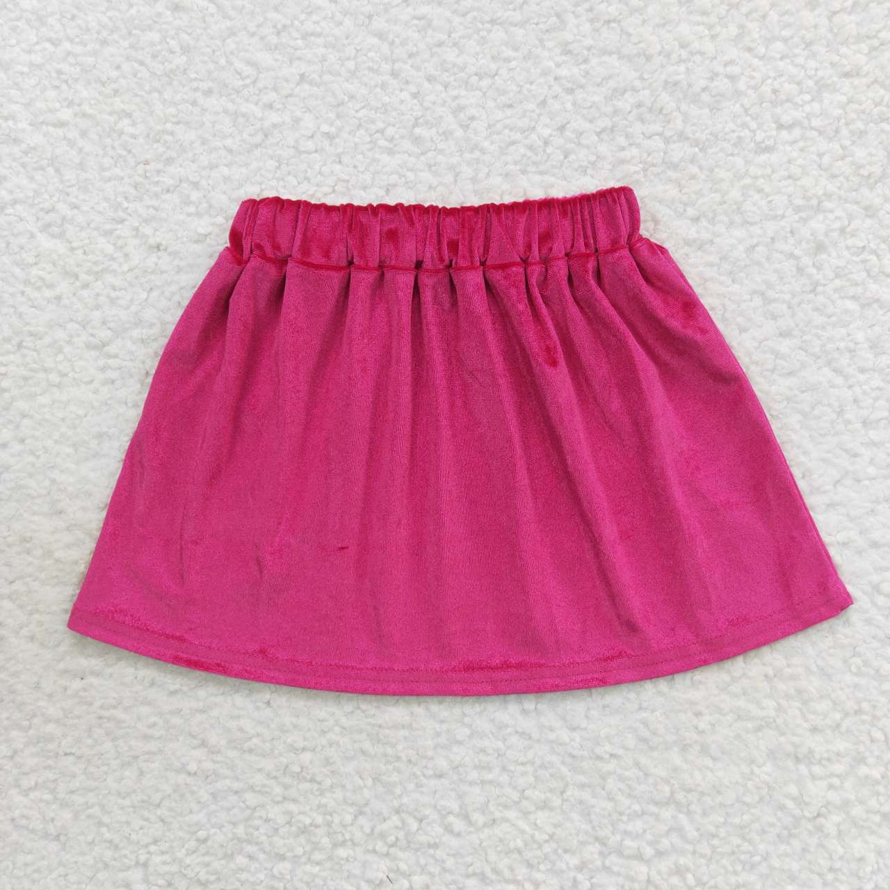 GLK0017 Baby Girls Hot Pink Velvet Skirts