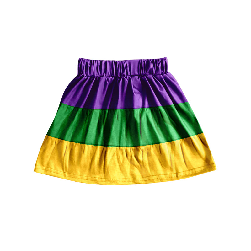 (Pre-order)GLK0019 Purple Green Yellow Color Mardi Gras Skirts