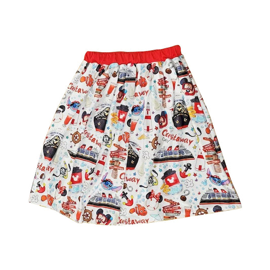 (Pre-order)GLK0020 Cartoon Figure Print Girls Summer Skirts