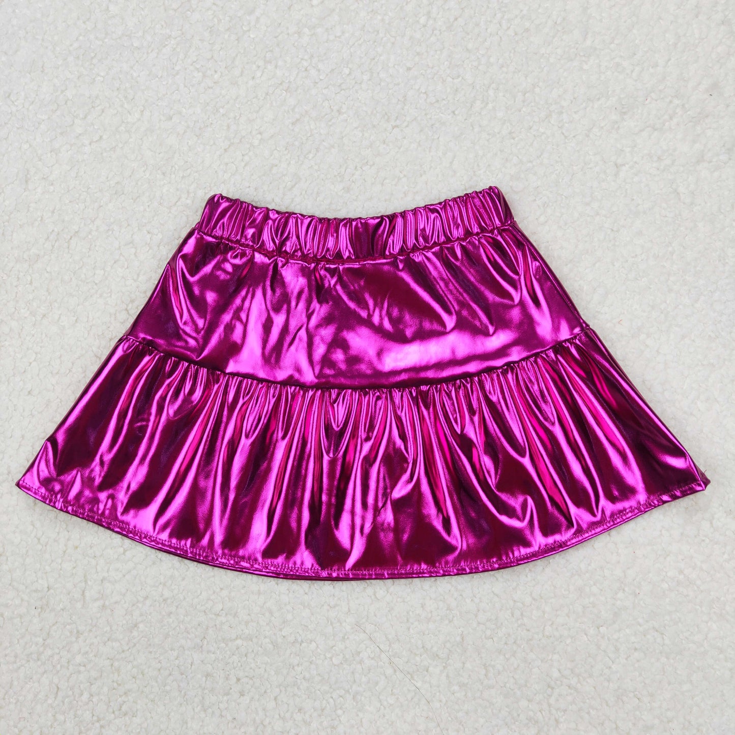 GLK0039 Violet Pleather Elastic Girls Summer Bottom Skirts