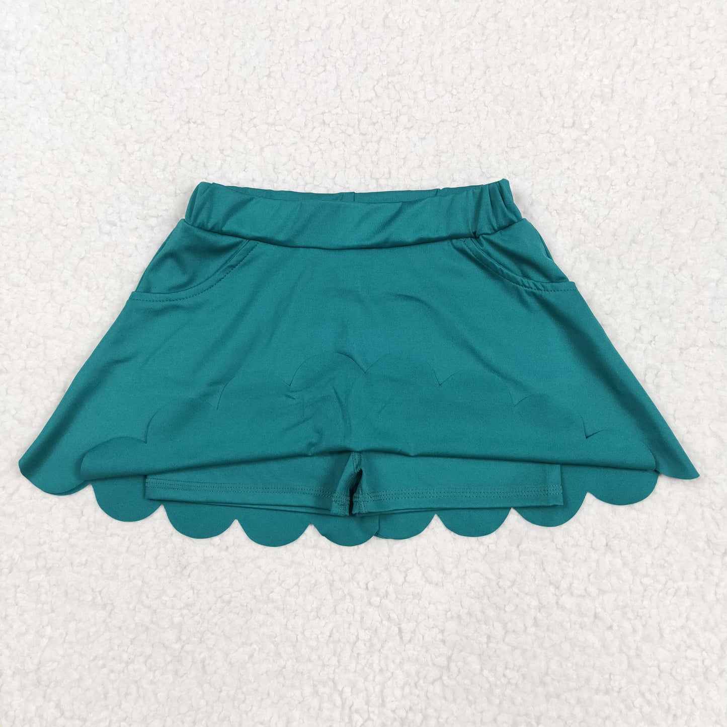 GLK0077 Green Color Girls Summer Bottom Yoga Shorts Skirts