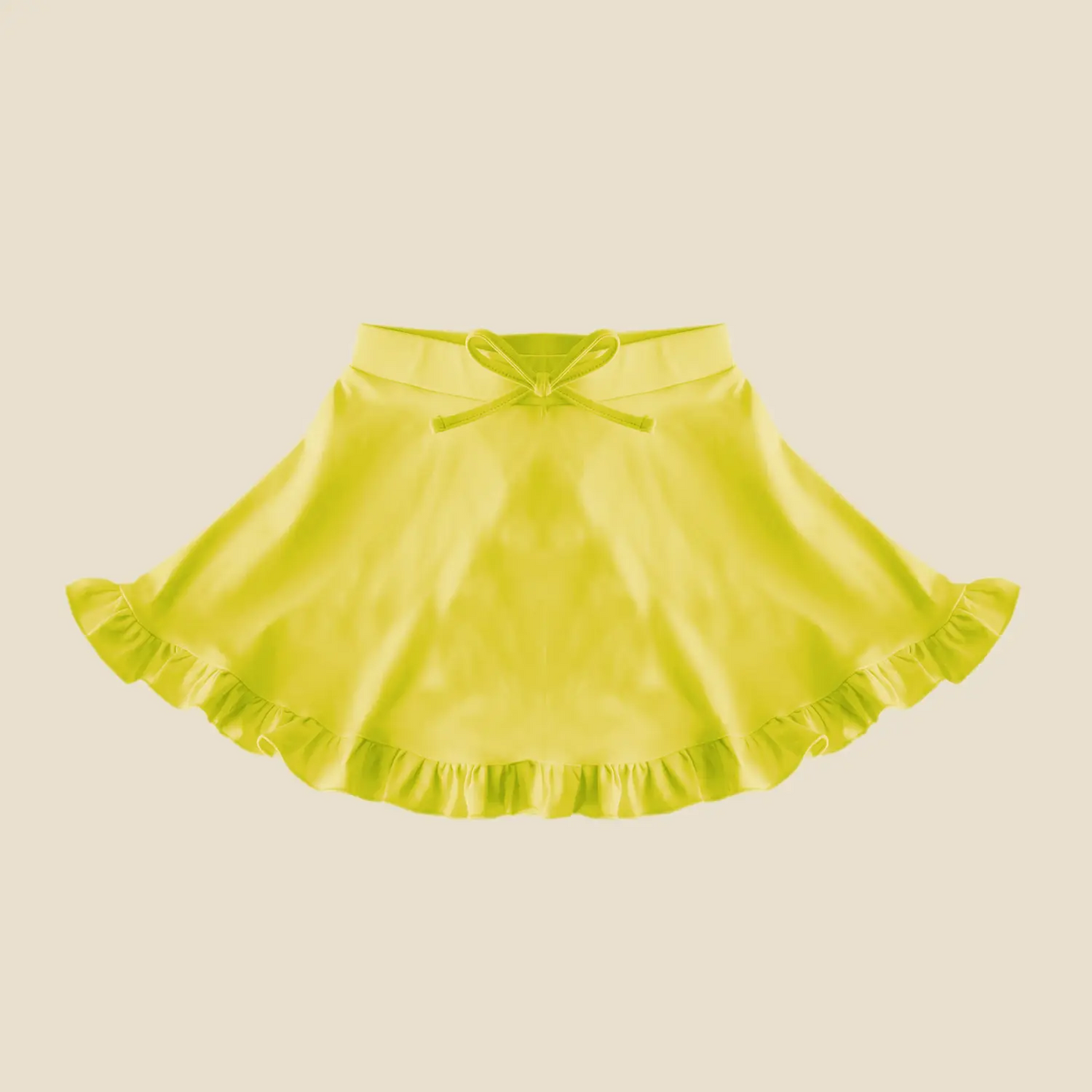 (Pre-order)GLK0090 Yellow Girls Summer Bottom Yoga Skirts