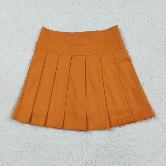 GLK0109 Orange Color Girls Summer Bottom Yoga Shorts Skirts