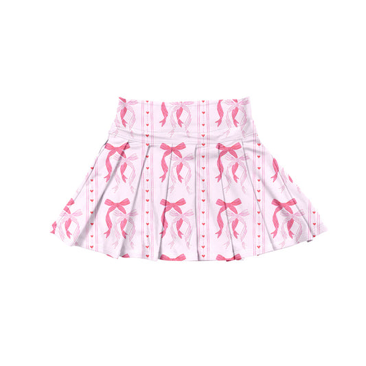 (Pre-order)GLK0117 Pink Bows Girls Summer Bottom Yoga Skirts