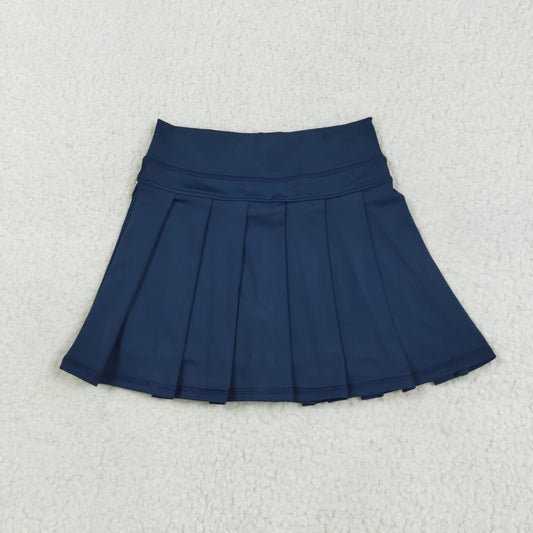 GLK0122 Navy Color Girls Summer Bottom Yoga Shorts Skirts