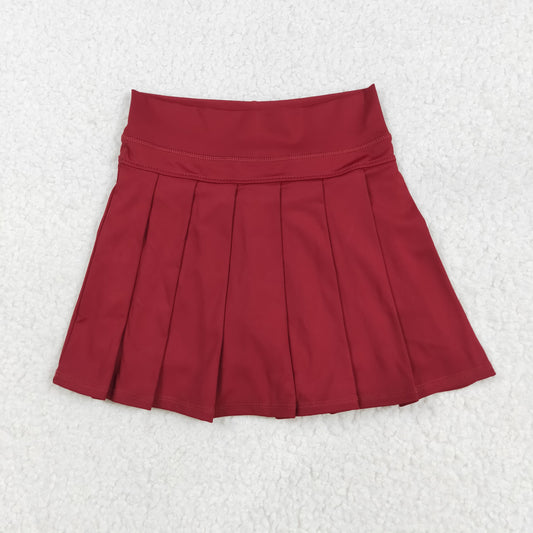 GLK0124 Wine Color Girls Summer Bottom Yoga Shorts Skirts
