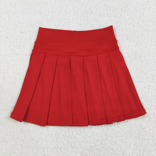 GLK0125 Red Color Girls Summer Bottom Yoga Shorts Skirts