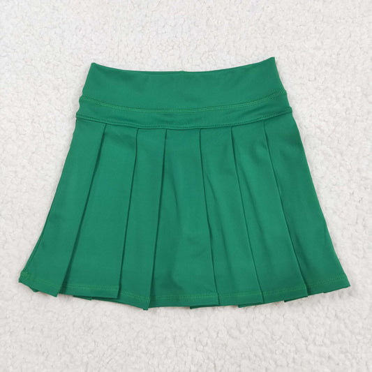 GLK0126 Green Color Girls Summer Bottom Yoga Skirts