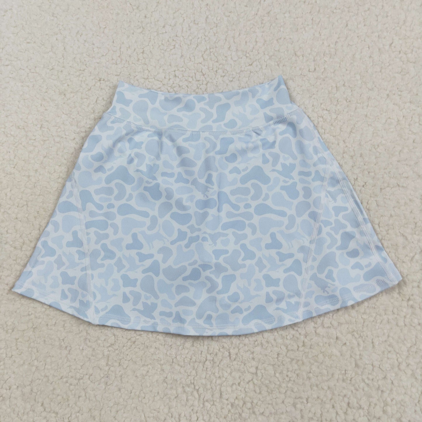 GLK0129 Grey Camo Girls Summer Bottom Yoga Skirts