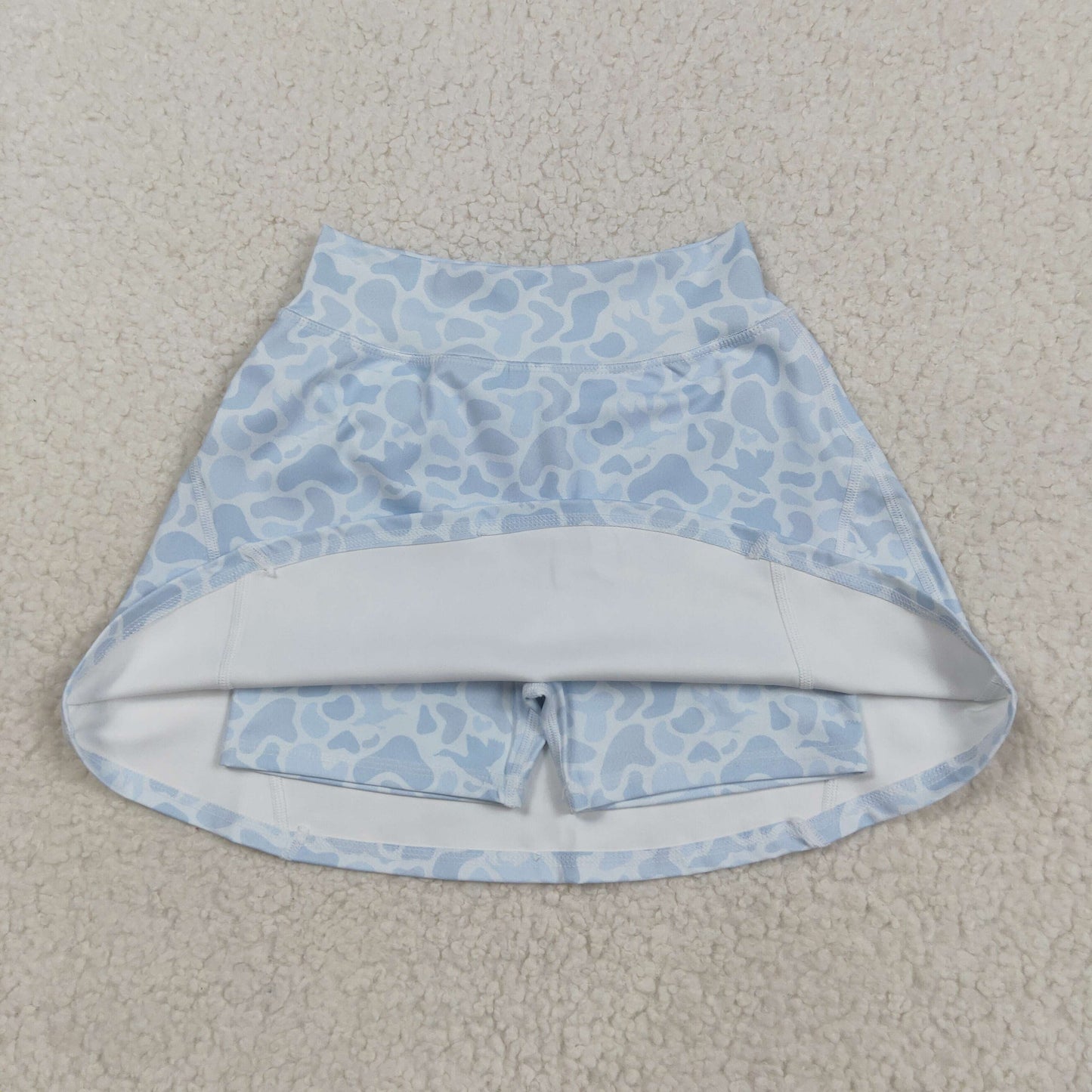GLK0129 Grey Camo Girls Summer Bottom Yoga Skirts