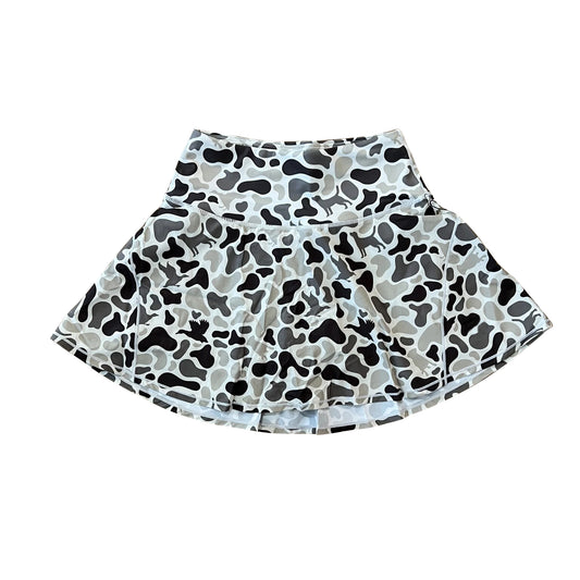 (Pre-order)GLK0131 Adult Duck Dog Camo Print Woman Summer Bottom Yoga Skirts