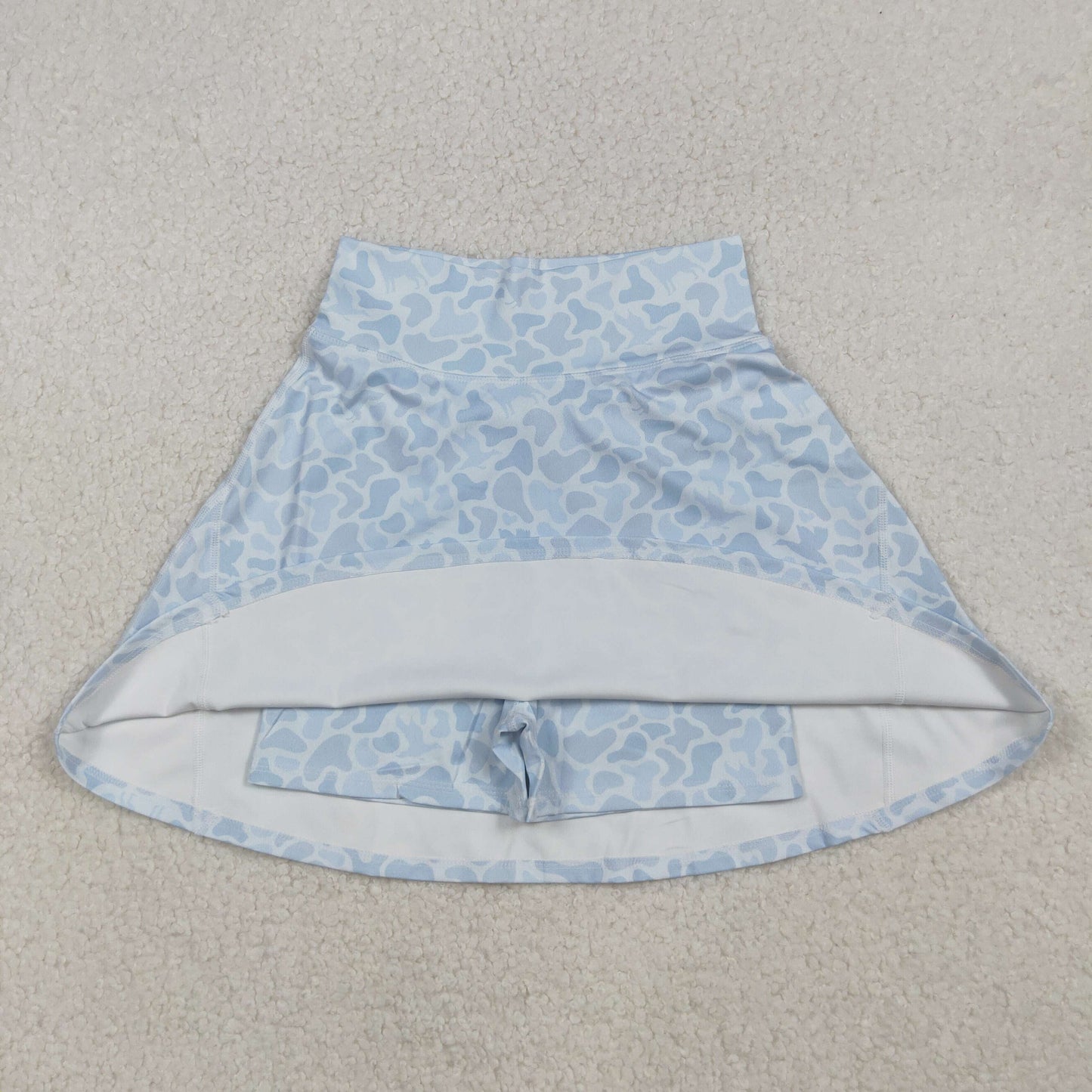 GLK0133 Adult Light Blue Camo Print Woman Summer Bottom Yoga Skirts