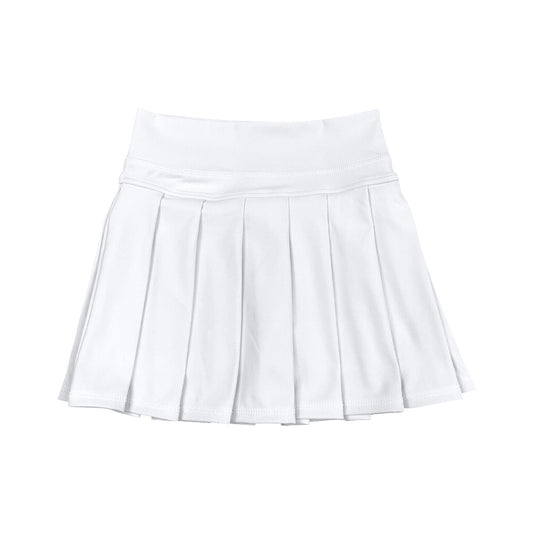 (Pre-order)GLK0136  White Color Girls Summer Bottom Yoga Skirts