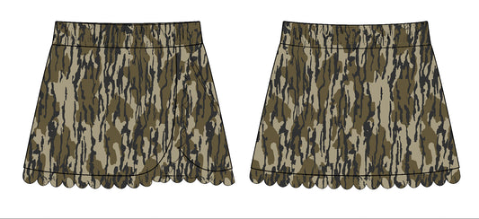 (Pre-order)GLK0172 Camo Print Girls Summer Bottom Yoga Skirts
