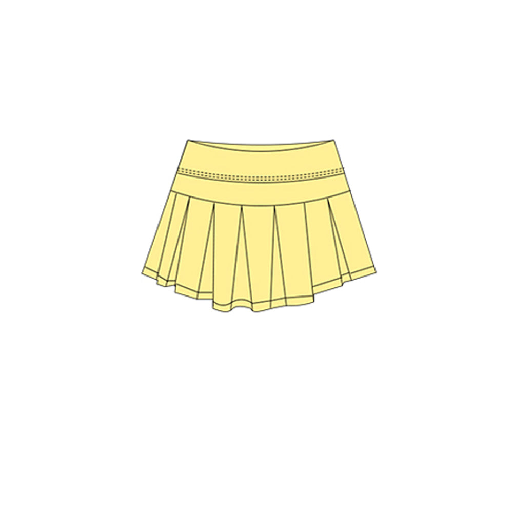 (Pre-order)GLK0193 Yellow Color Girls Summer Bottom Yoga Skirts
