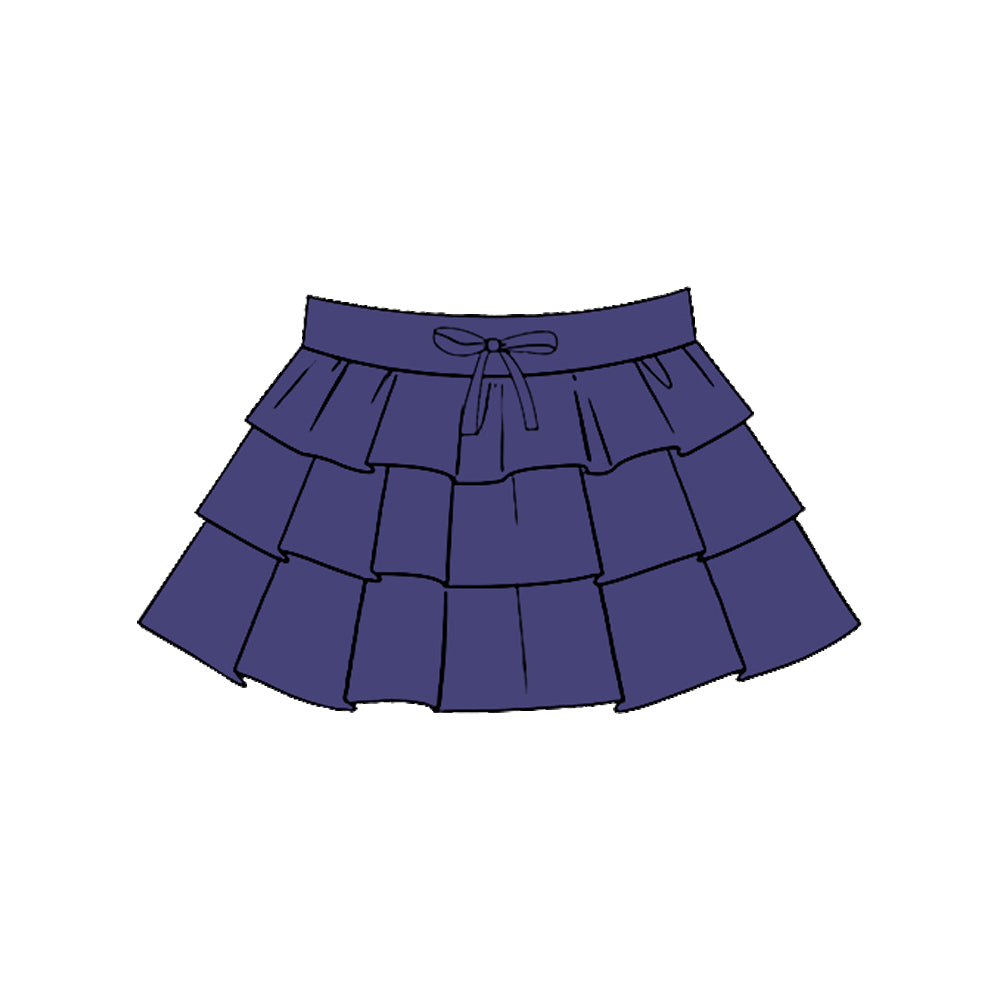 (Pre-order)GLK0200 Navy Color Girls Summer Bottom Yoga Skirts