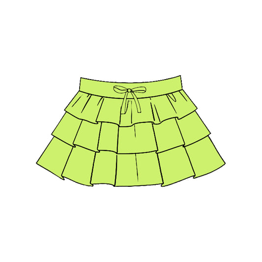(Pre-order)GLK0201 Green Color Girls Summer Bottom Yoga Skirts