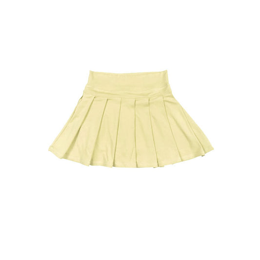 (Pre-order)GLK0214 Yellow Color Girls Summer Bottom Yoga Skirts