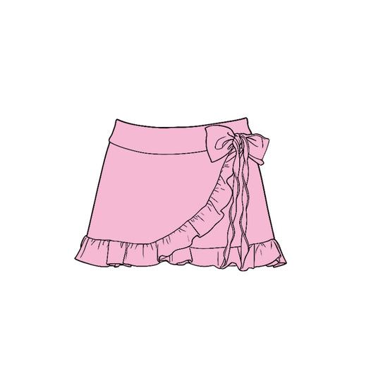 (Pre-order)GLK0216 Pink Color Girls Summer Bottom Yoga Skirts