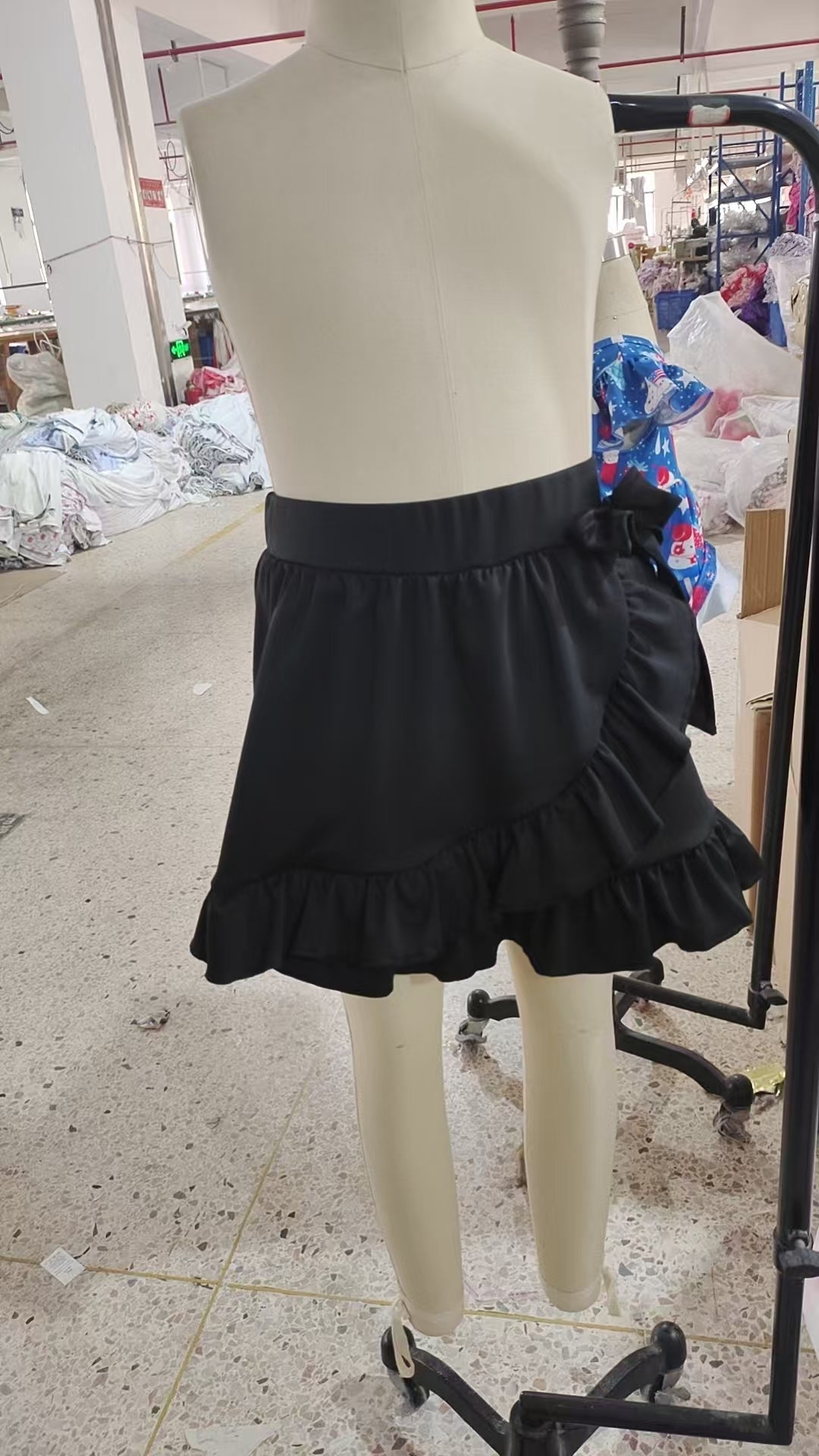 (Pre-order)GLK0218 Black Color Girls Summer Bottom Yoga Skirts