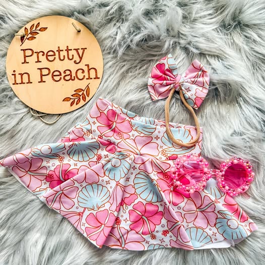 (Pre-order)GLK0231 Shell Flowers Girls Summer Bottom Yoga Skirts