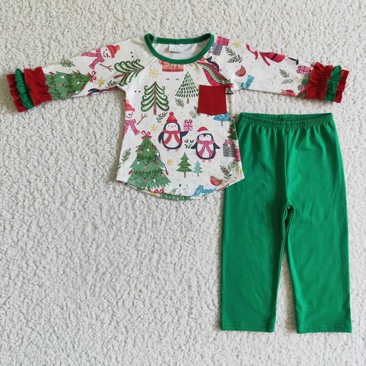 (Promotion)Girls Christmas outfits      GLP0179
