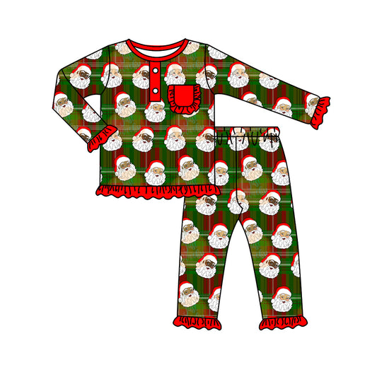 (Pre-order)GLP0811 Santa Girls Christmas Pajamas Clothes Set