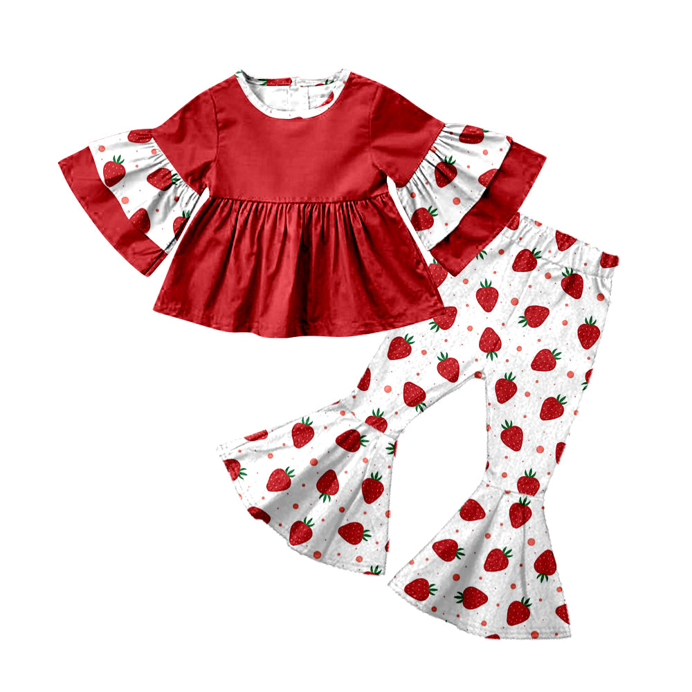 (Pre-order)GLP0890 Red Strawberry Girls Clothes Set