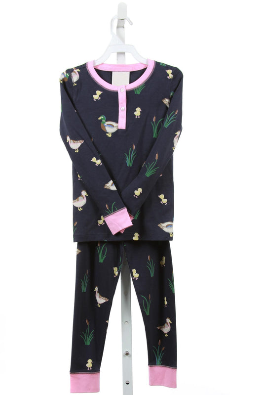 (Pre-order)GLP1216 Duck Pink Print Girls Fall Pajamas Clothes Set