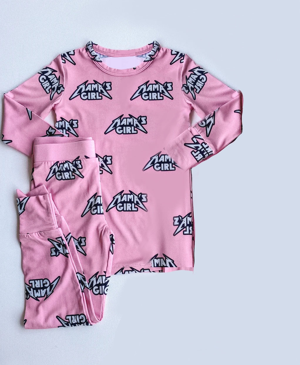 (Pre-order)GLP1788 MAMA'S GIRL Pink Print Girls Fall Pajamas Clothes Set