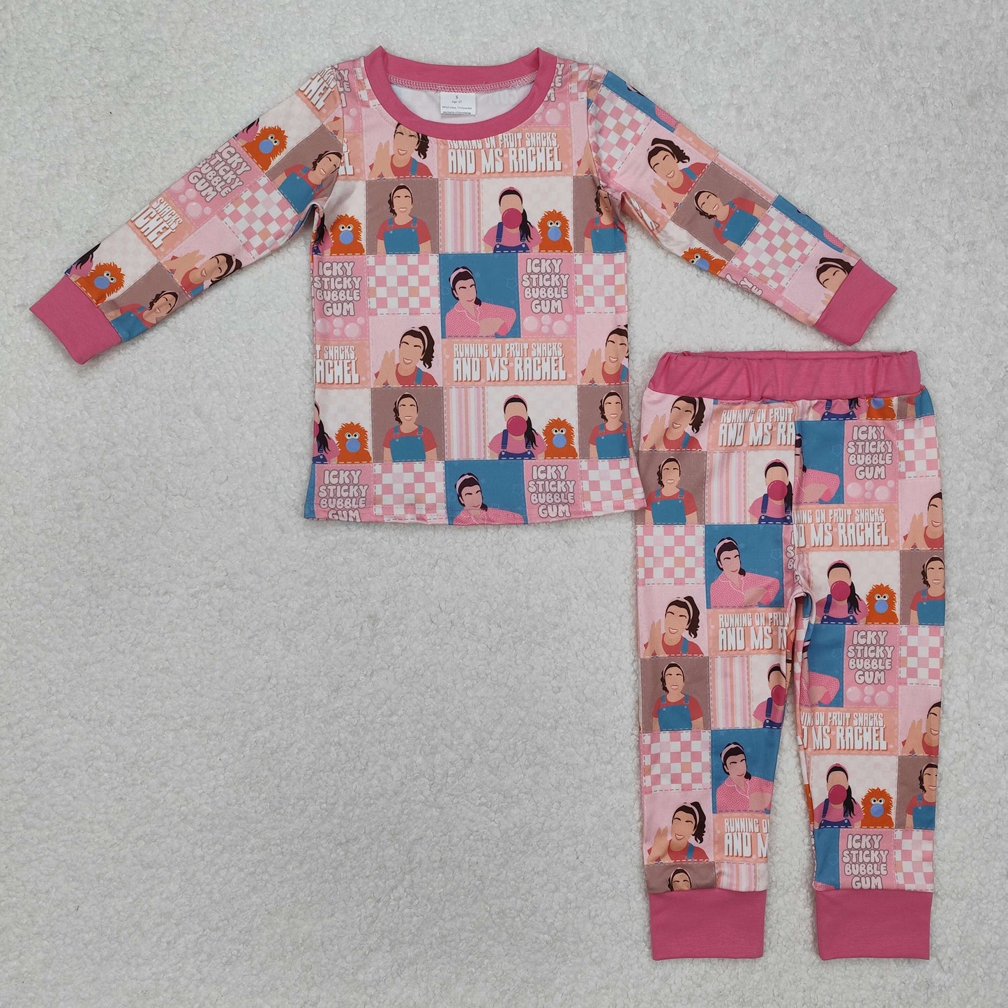 Cartoon Teacher Ms.Rache* Print Sibling Pajamas Matching Clothes