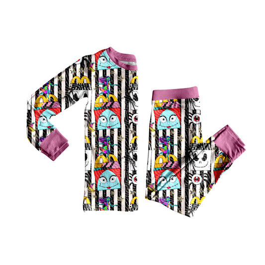 (Pre-order)GLP2587 Cartoon Movie Characters Print Girls Halloween Pajamas Clothes Set
