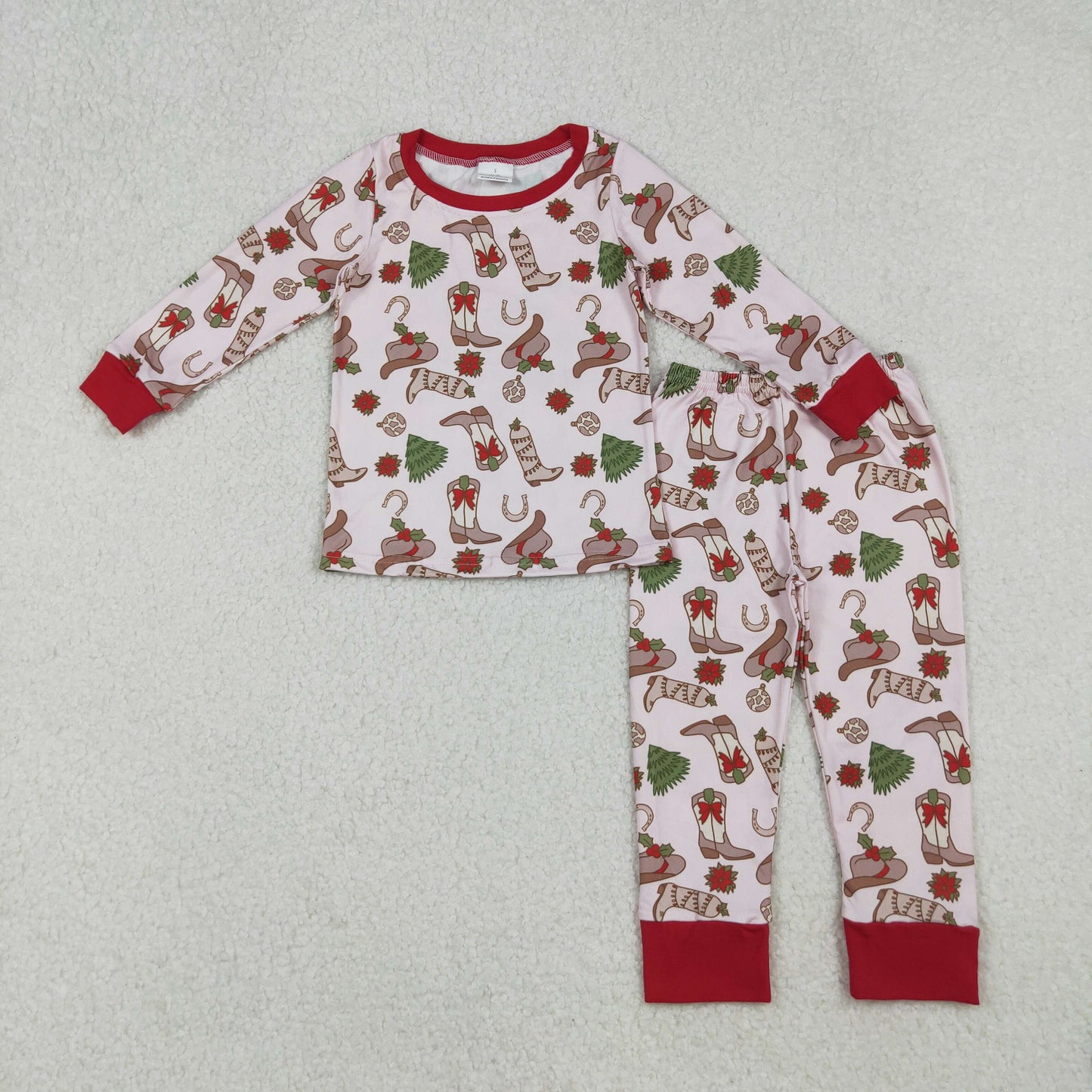 Boots Hat Holly Girls Christmas Clothes Sisters Matching Wear