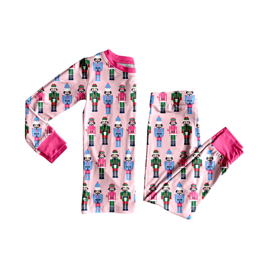 (Pre-order)GLP2747 Nutcracke* Soldier Print Girls Christmas Pajamas Clothes Set