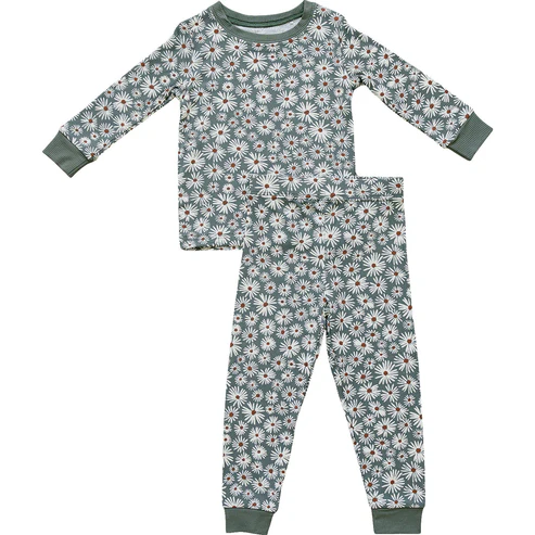 (Pre-order)GLP3199 Flowers Print Girls Fall Pajamas Clothes Set