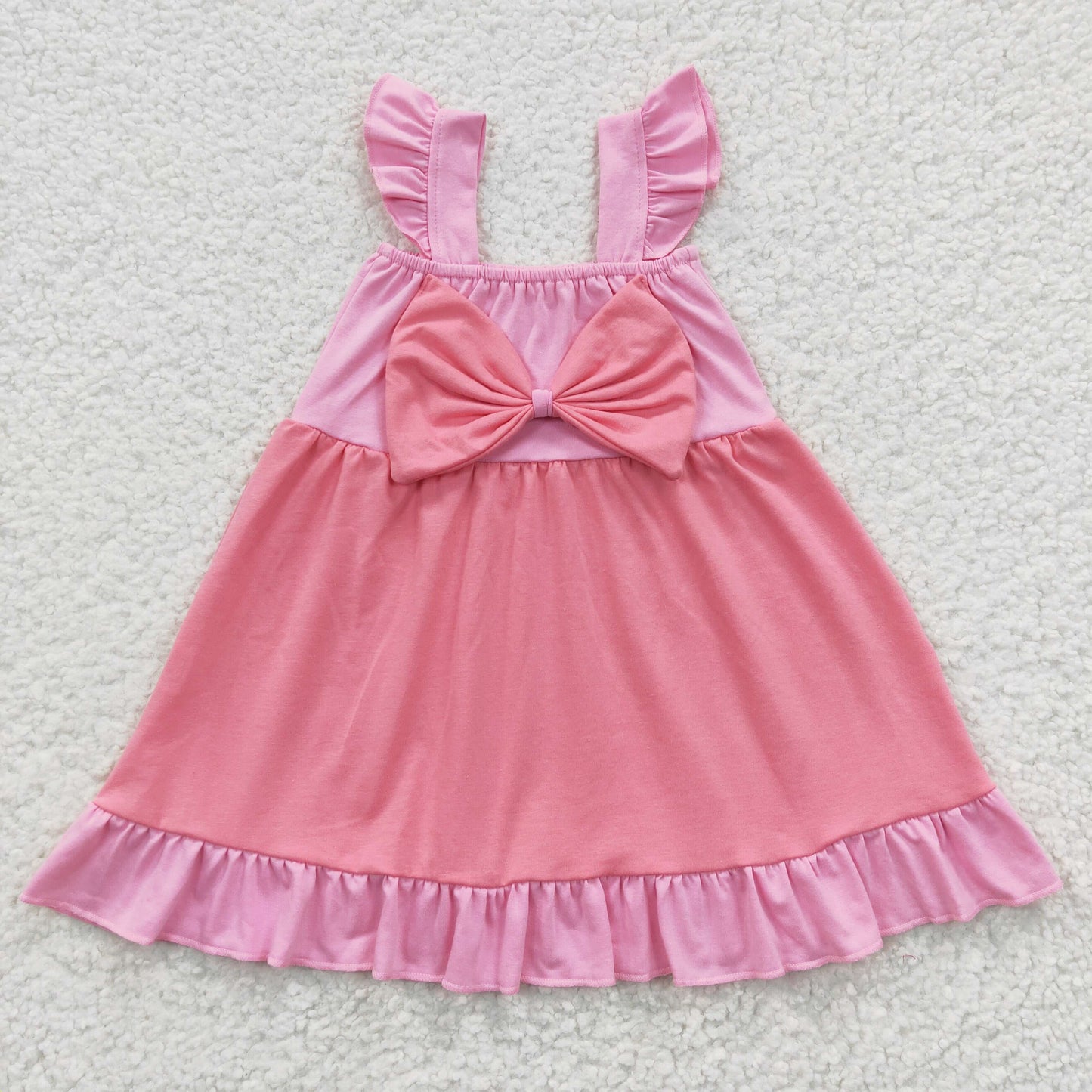 GSD0340 Girls pink cotton princess design summer dress