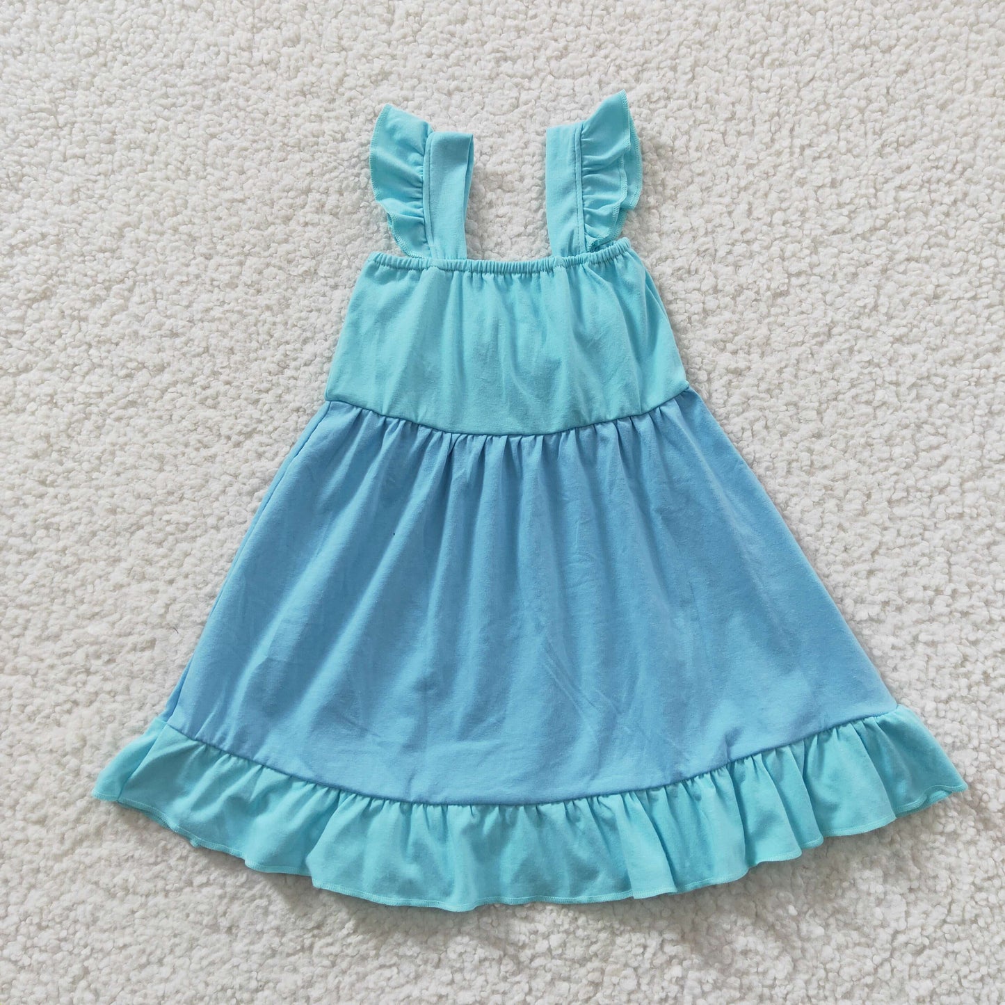 GSD0341 Girls blue princess design cotton summer dress
