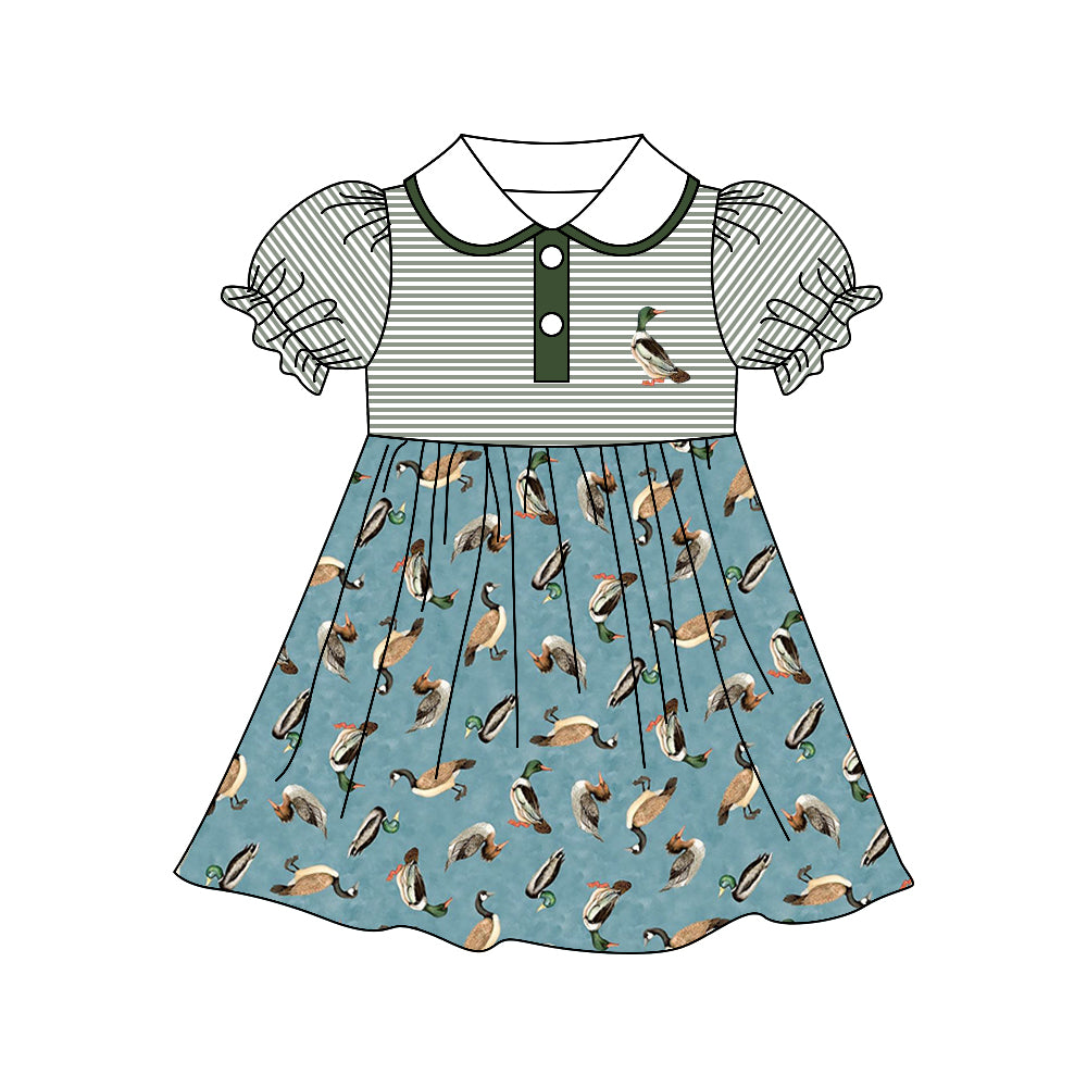 (Pre-order)GSD0523 Doll Collar Duck Girls Hunting Knee Length Dress