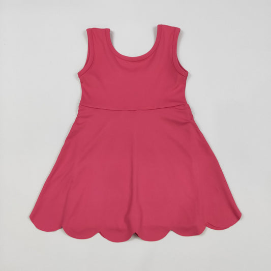 GSD2352 Hot Pink Color Girls Summer Knee Length Shorts Yoga Dress