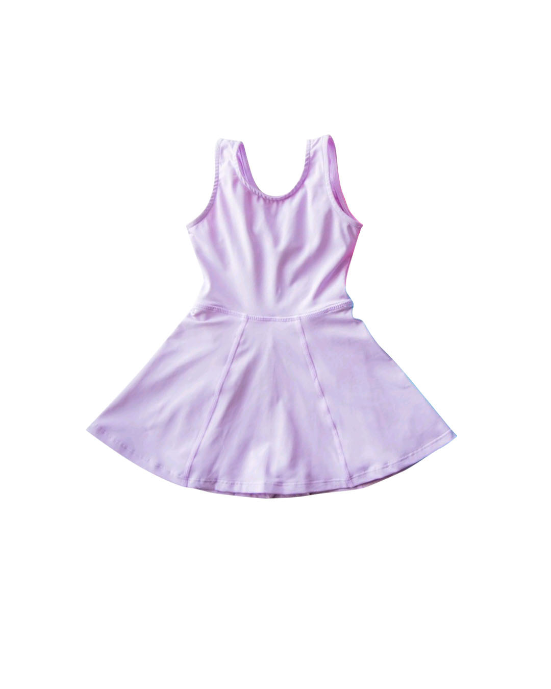 (Pre-order)GSD2429  Purple Girls Summer Shorts Knee Length Yoga Dress