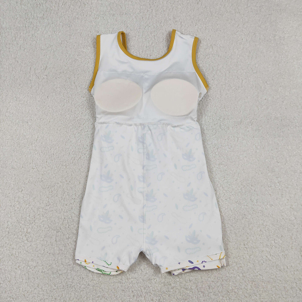 Girls Mardi Gras Knee Length Yoga Dress Sisters Wear