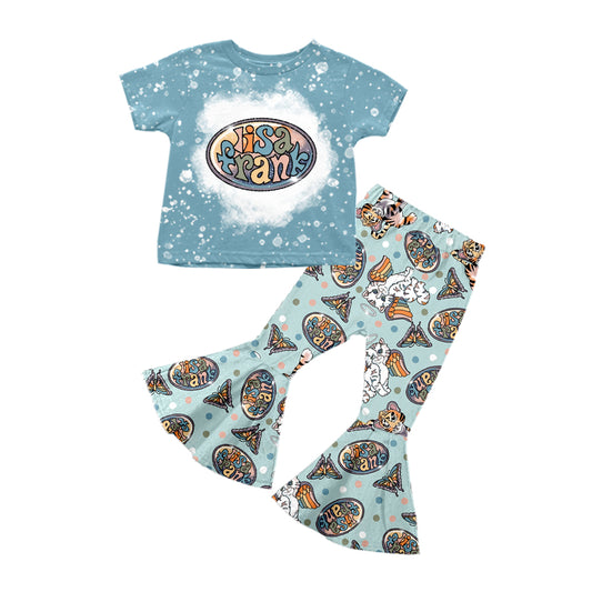 (Pre-order)GSPO1368 Tiger Butterfly Artist Print Girls Clothes Set