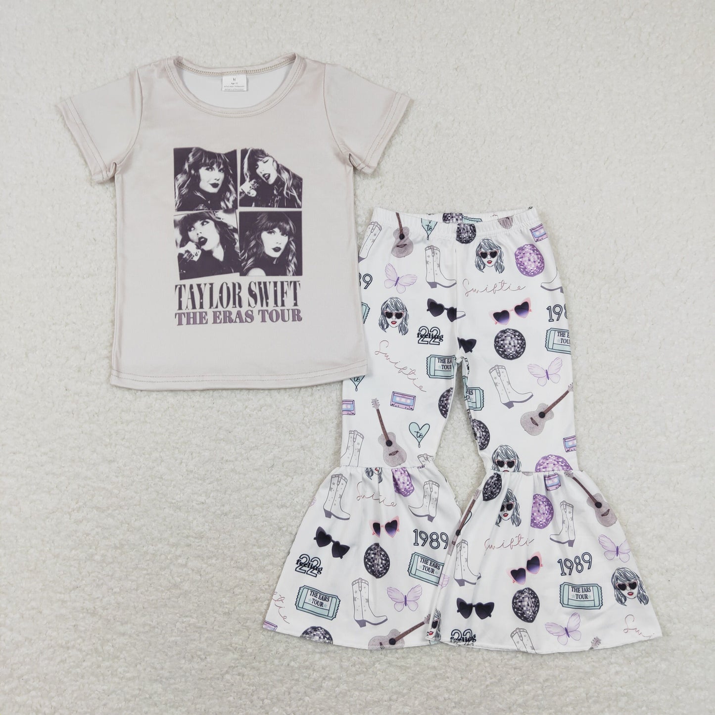 GSPO1404 The ERAS Tour Top Singer Design Bell Pants Girls Clothes Set