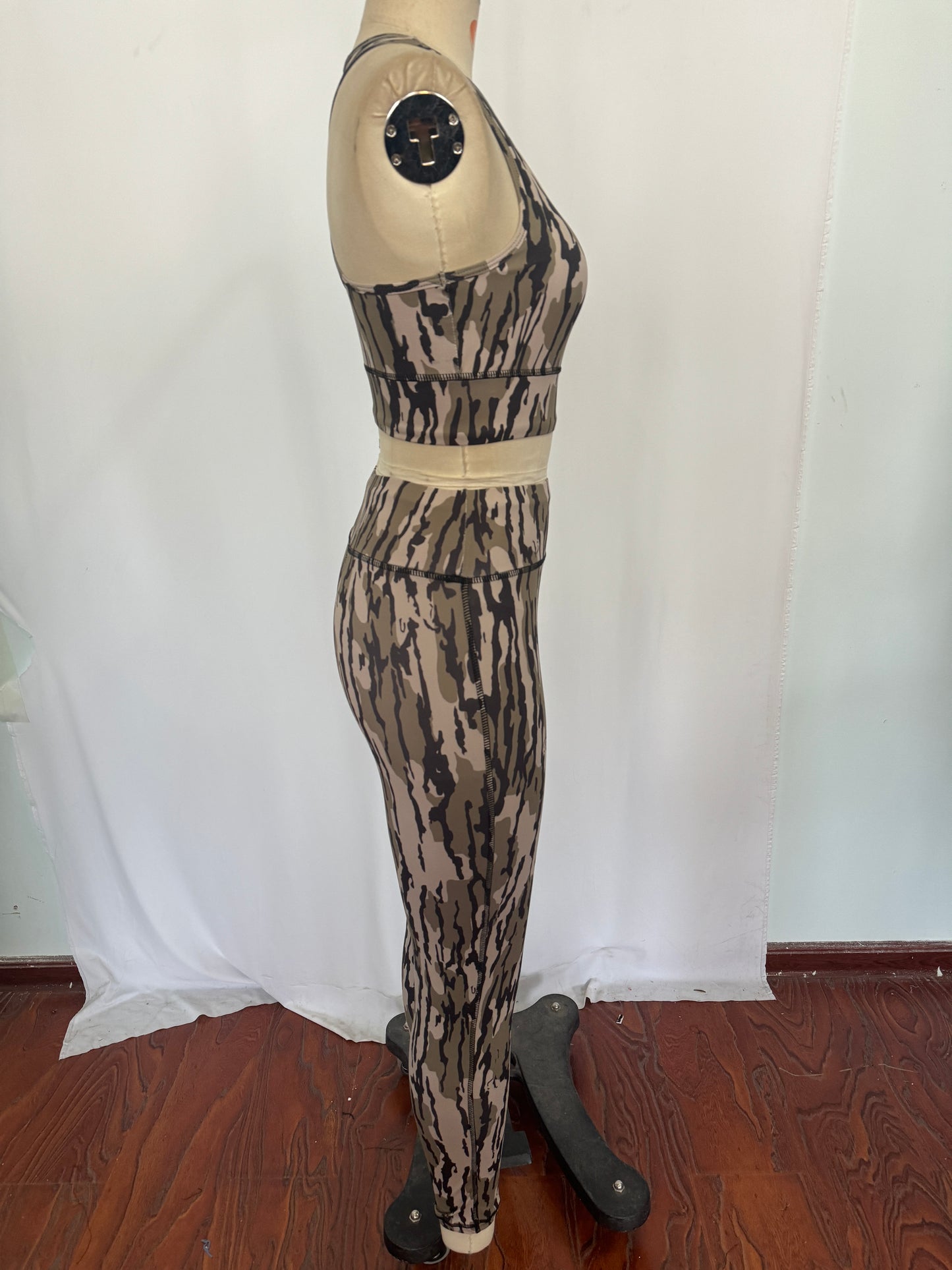 GSPO1461 Adult Camo Print Woman Yoga Clothes Set
